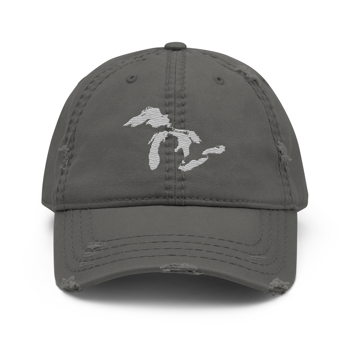 Great Lakes Distressed Dad Hat | Platinum