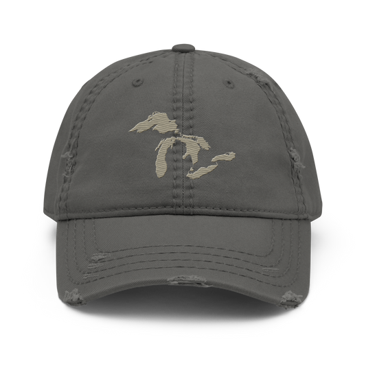 Great Lakes Distressed Dad Hat | Petoskey Beige