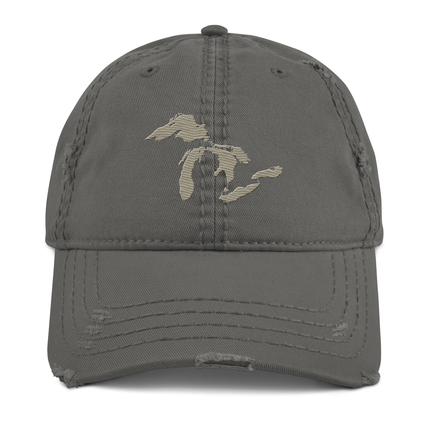 Great Lakes Distressed Dad Hat | Petoskey Beige