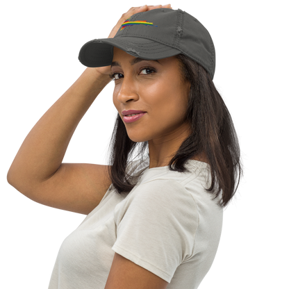 Michigan Upper Peninsula Distressed Dad Hat (Pride Edition)