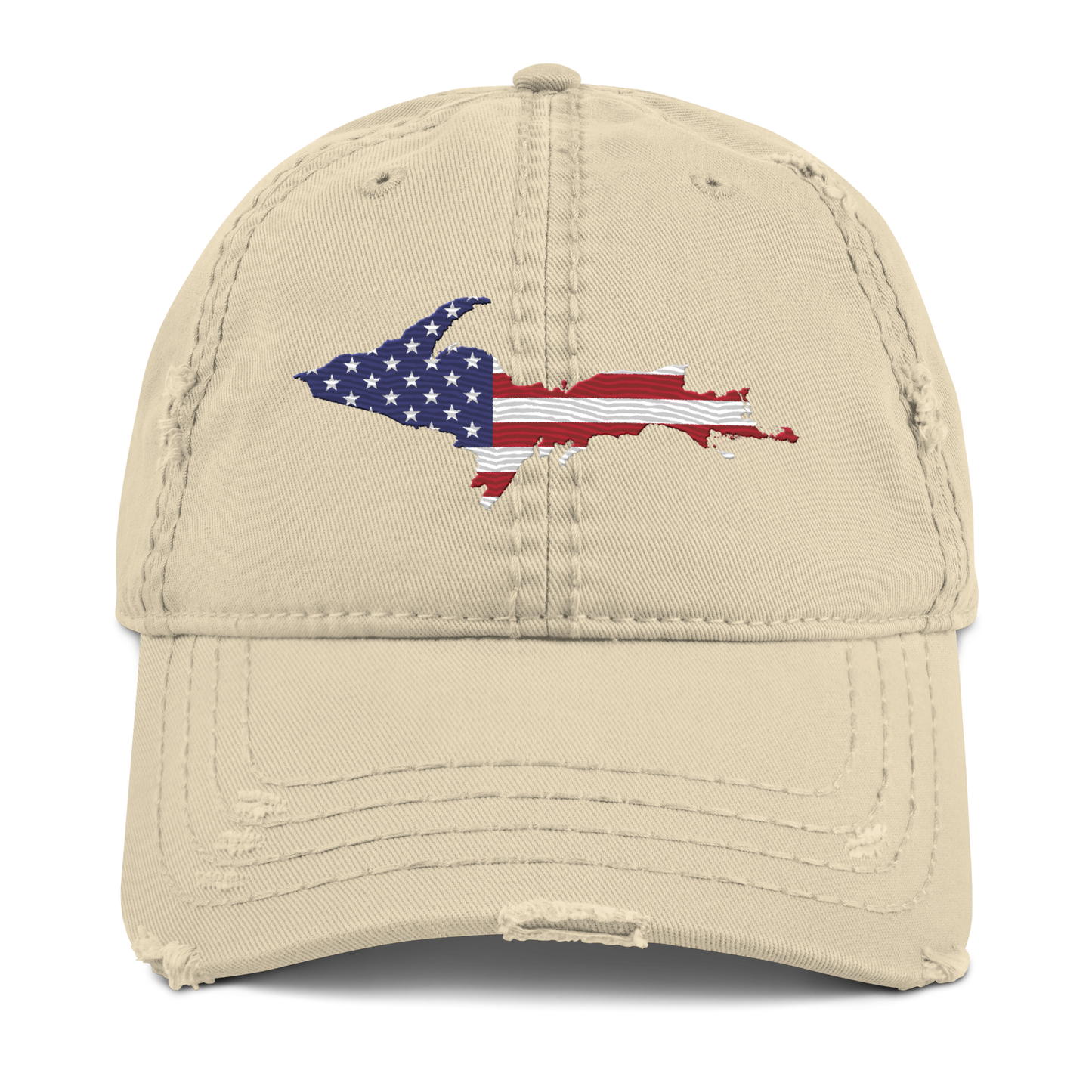 Michigan Upper Peninsula Distressed Dad Hat (Patriot Edition)