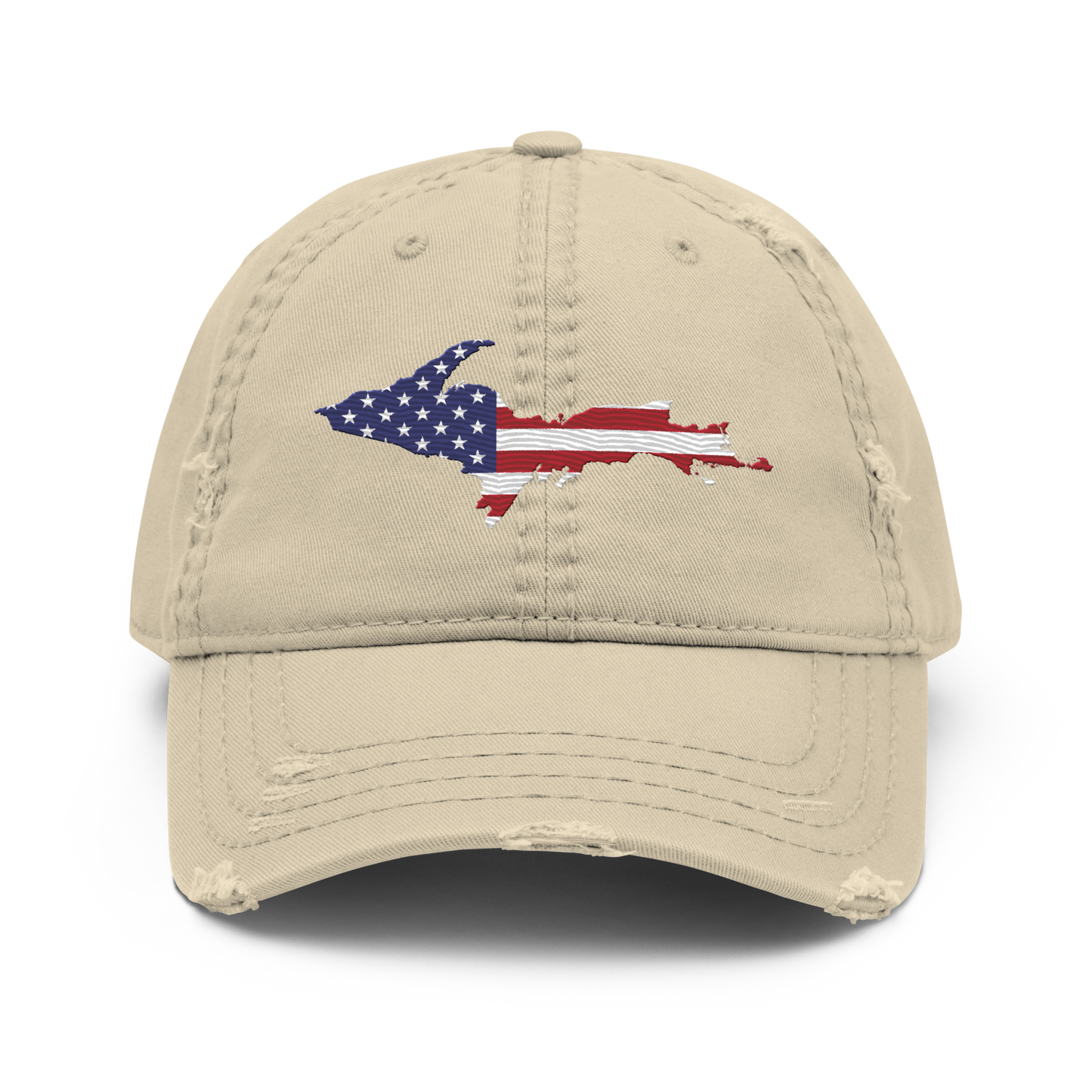 Michigan Upper Peninsula Distressed Dad Hat (Patriot Edition)