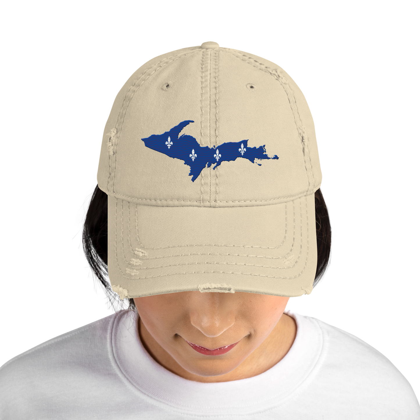 Michigan Upper Peninsula Distressed Dad Hat (French-Canadian Edition)