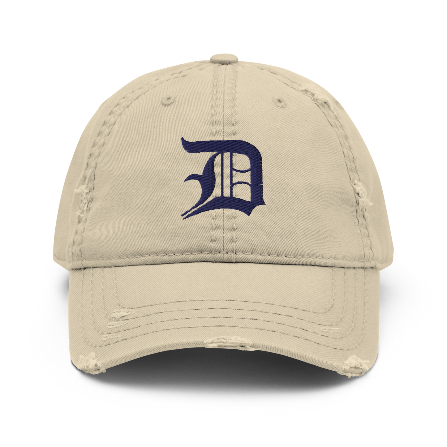 Detroit 'Old English D' Distressed Dad Hat