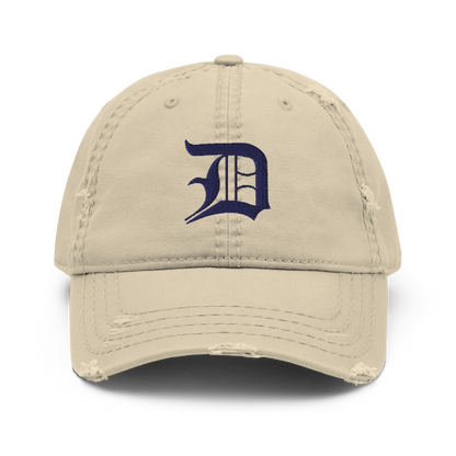 Detroit 'Old English D' Distressed Dad Hat