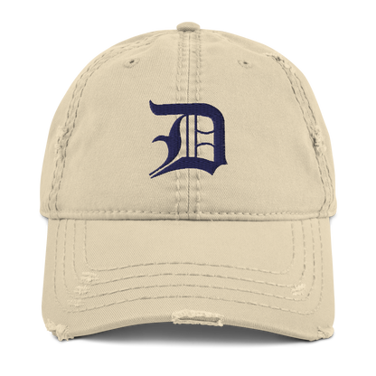 Detroit 'Old English D' Distressed Dad Hat