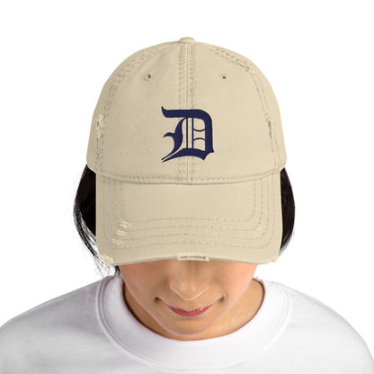 Detroit 'Old English D' Distressed Dad Hat