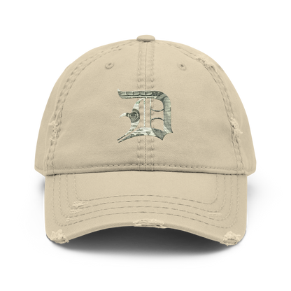 Detroit 'Old English D' Distressed Dad Hat (Benjamins Edition)