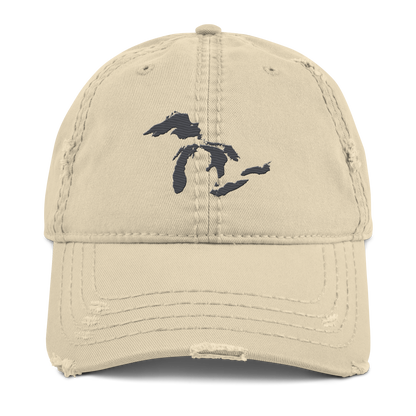 Great Lakes Distressed Dad Hat (Iron Ore Grey)