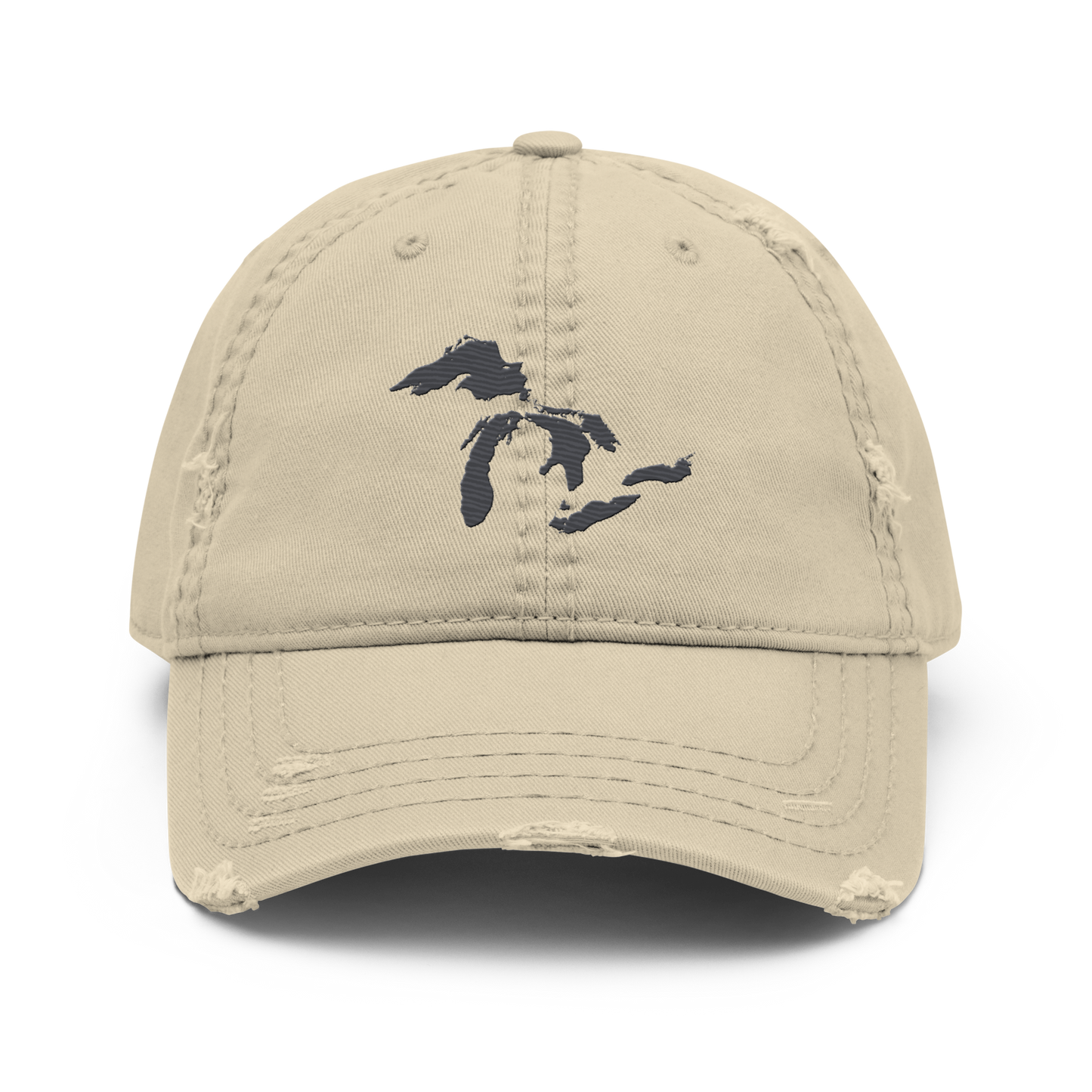 Great Lakes Distressed Dad Hat (Iron Ore Grey)