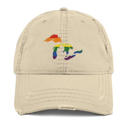 Great Lakes Distressed Dad Hat (Rainbow Pride Edition)