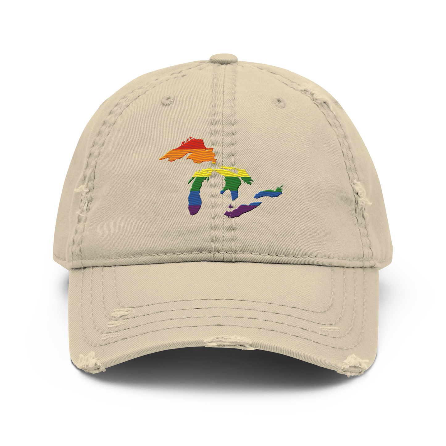 Great Lakes Distressed Dad Hat (Rainbow Pride Edition)