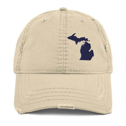 Michigan Distressed Dad Hat (w/ MI Outline)