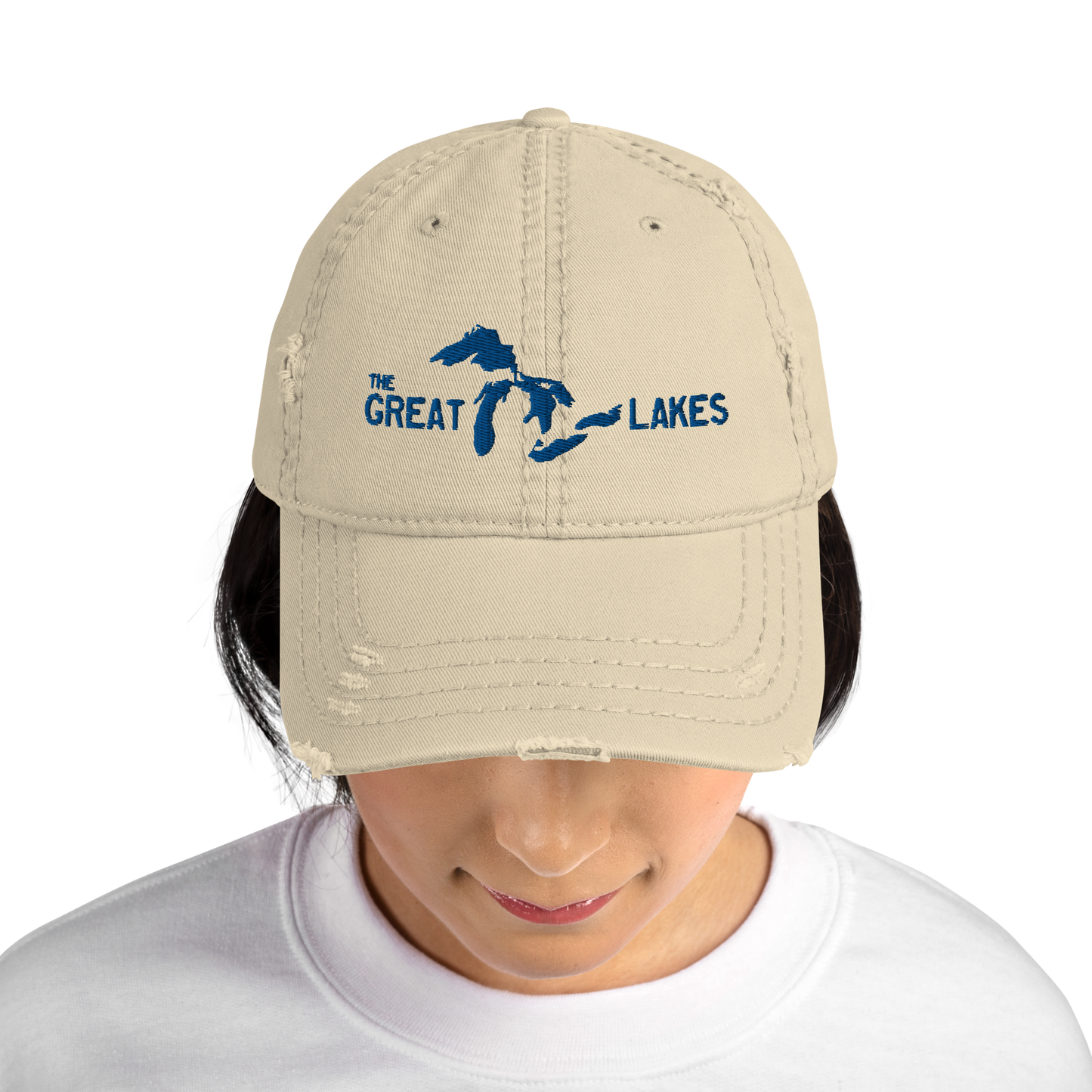 'The Great Lakes' Distressed Dad Hat