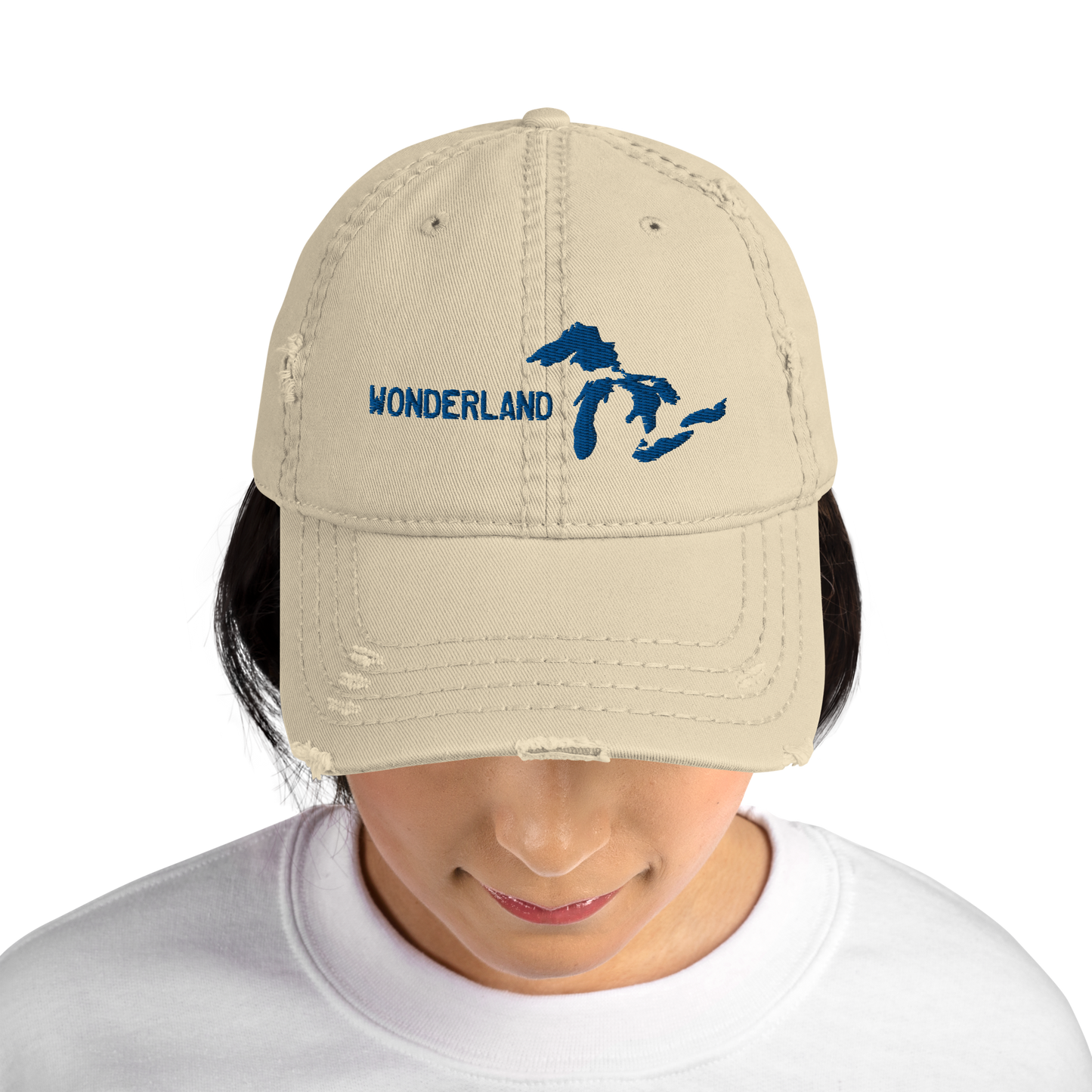 Great Lakes 'Wonderland' Distressed Dad Hat