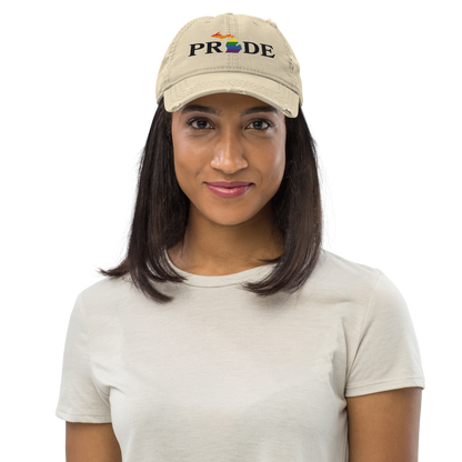 Michigan 'Pride' Distressed Dad Hat