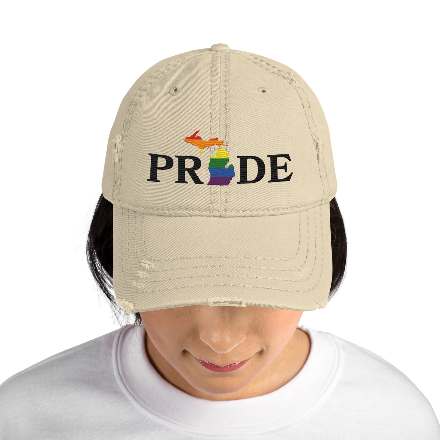 Michigan 'Pride' Distressed Dad Hat