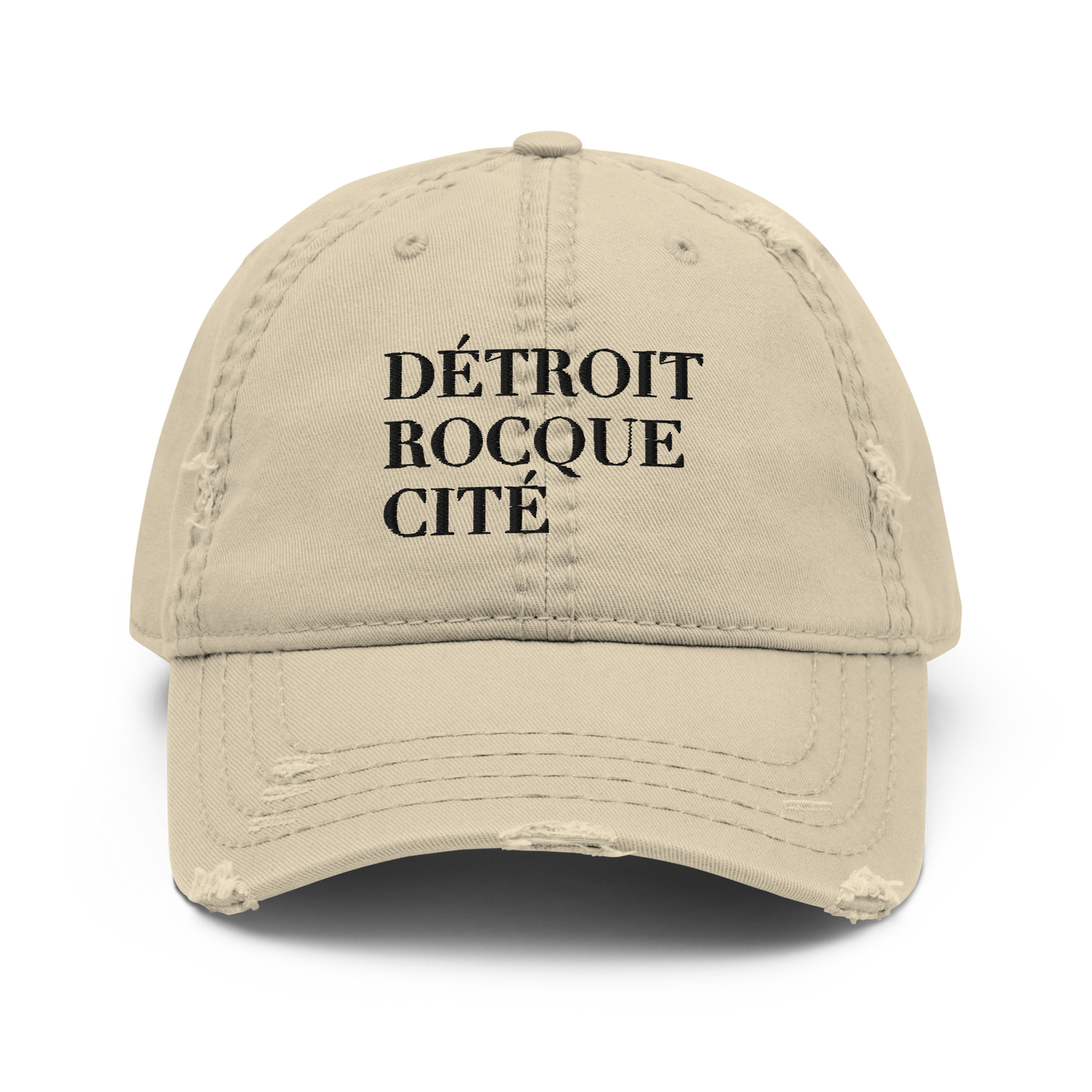 'Détroit Rocque Cité' Distressed Dad Hat