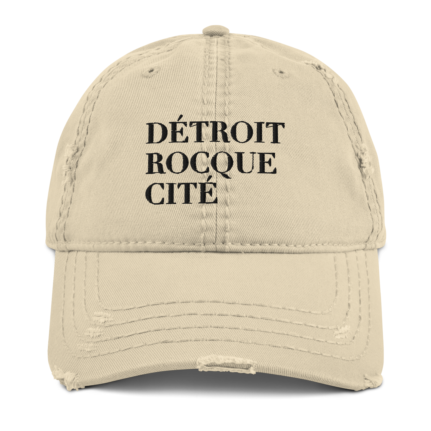 'Détroit Rocque Cité' Distressed Dad Hat