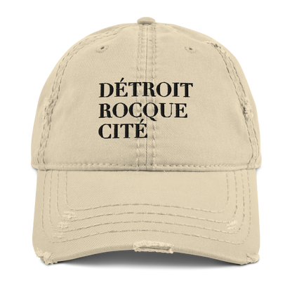 'Détroit Rocque Cité' Distressed Dad Hat