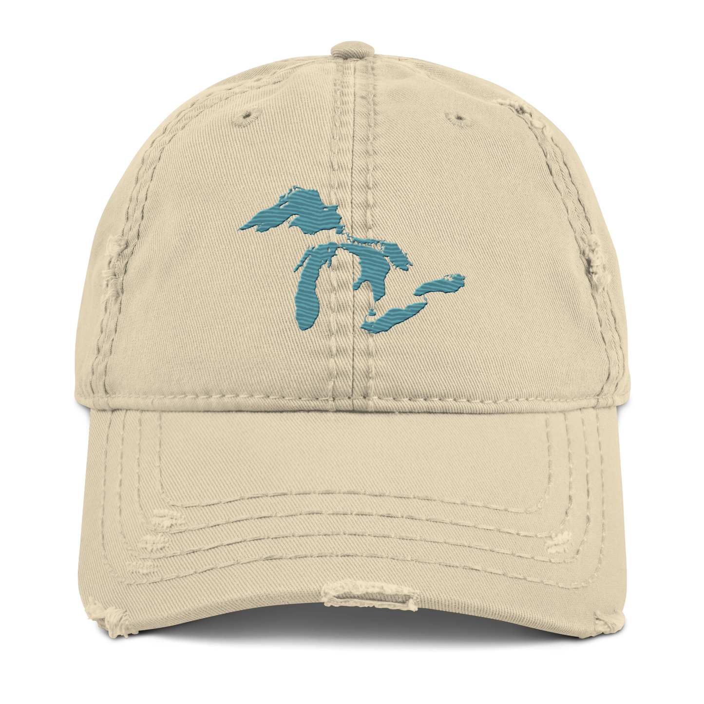 Great Lakes Distressed Dad Hat (Huron Blue)