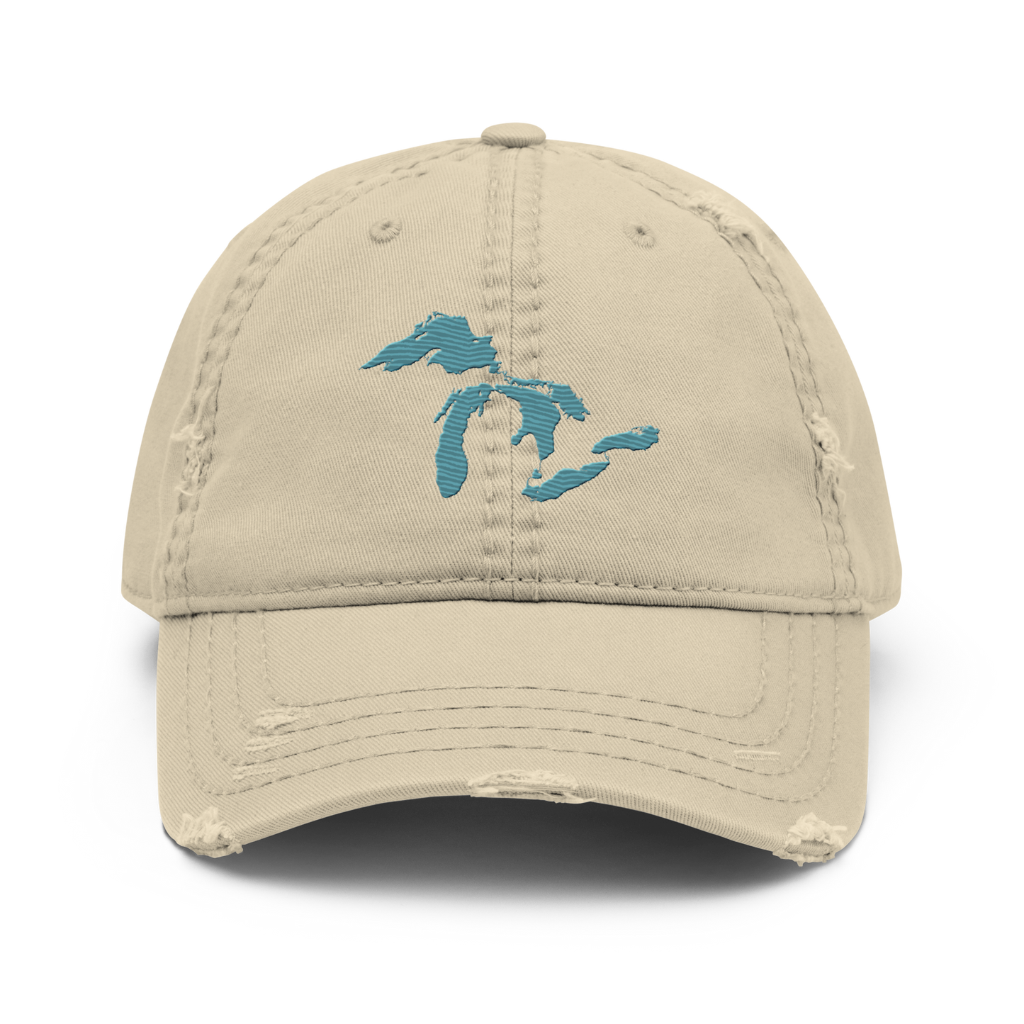 Great Lakes Distressed Dad Hat (Huron Blue)