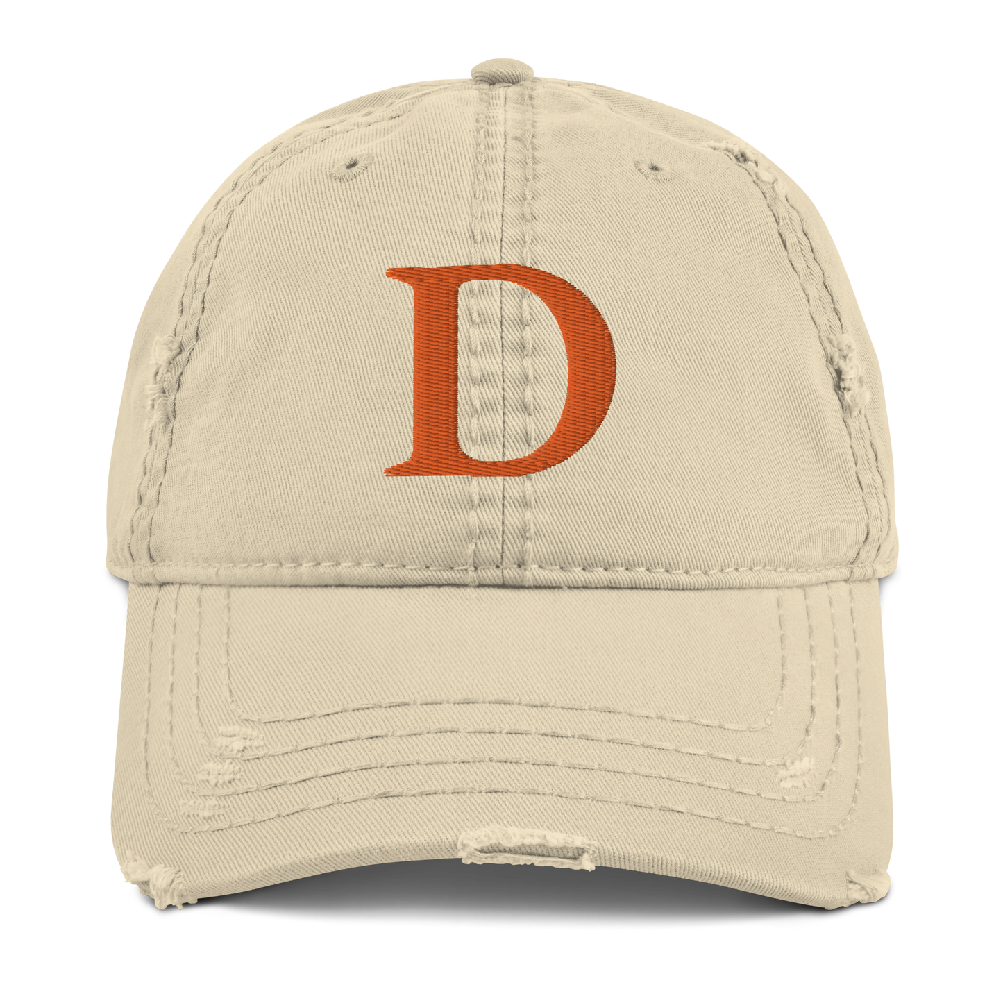 Detroit 'Old French D' Distressed Dad Hat | Orange Embroidery