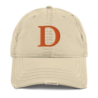 Detroit 'Old French D' Distressed Dad Hat | Orange Embroidery