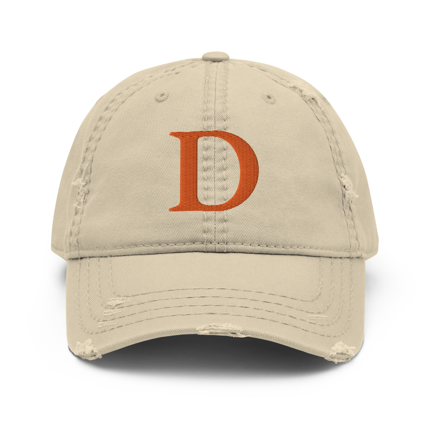 Detroit 'Old French D' Distressed Dad Hat | Orange Embroidery