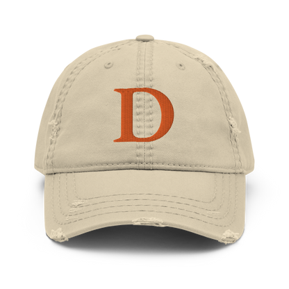 Detroit 'Old French D' Distressed Dad Hat | Orange Embroidery