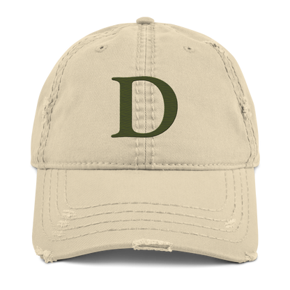 Detroit 'Old French D' Distressed Dad Hat | Army Green