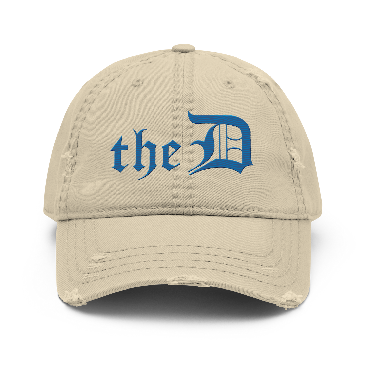 Detroit 'The D' Distressed Dad Hat | Azure