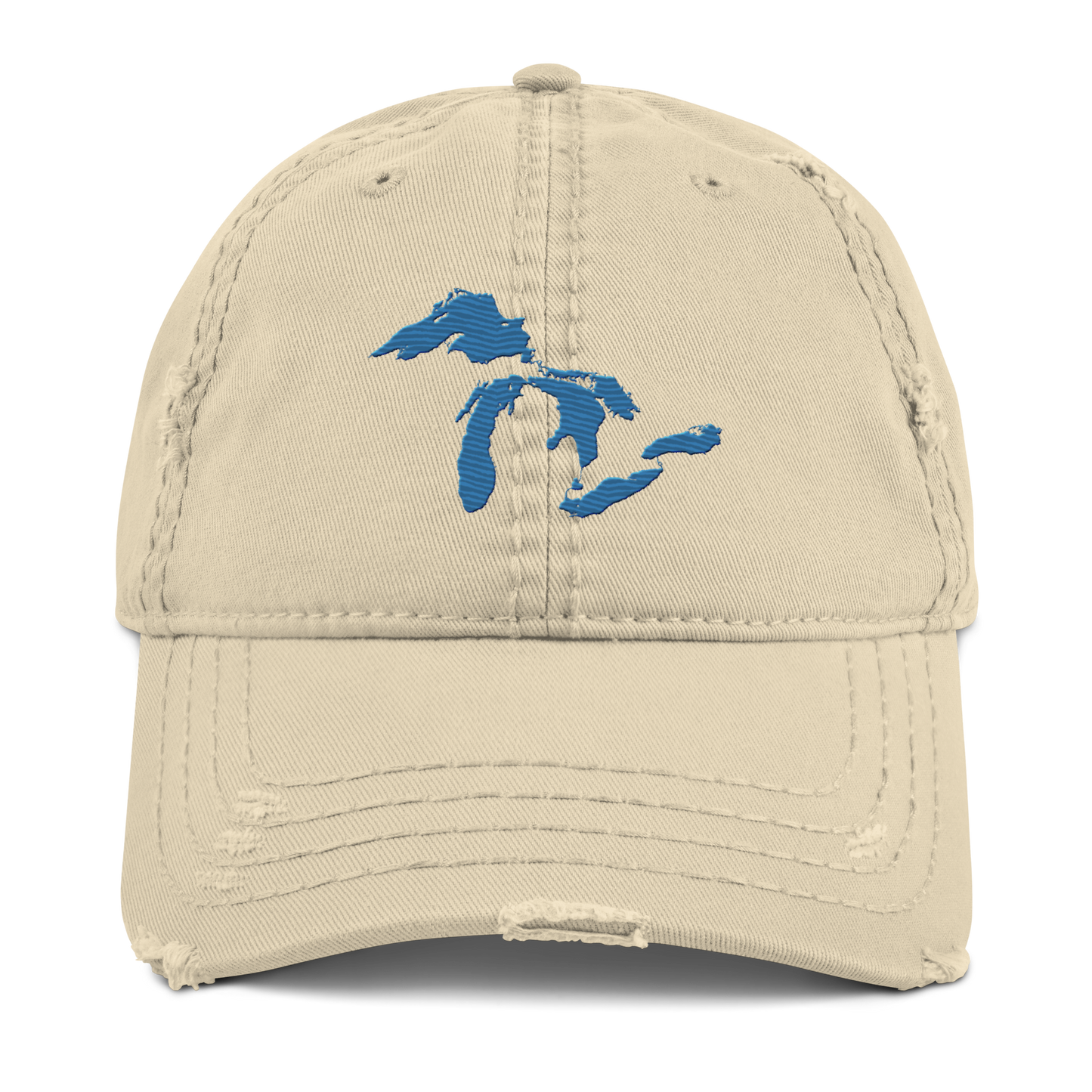 Great Lakes Distressed Dad Hat | Superior Blue