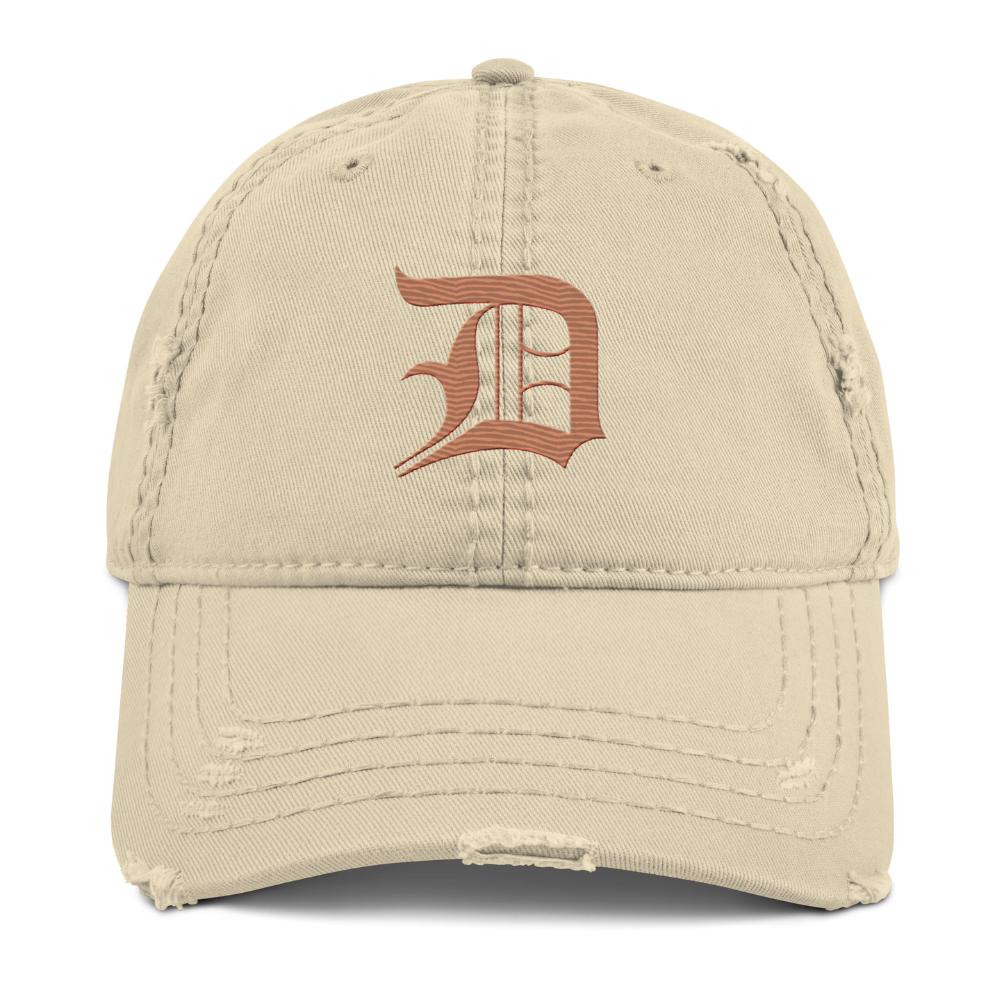 Detroit 'Old English D' Distressed Dad Hat (Copper)