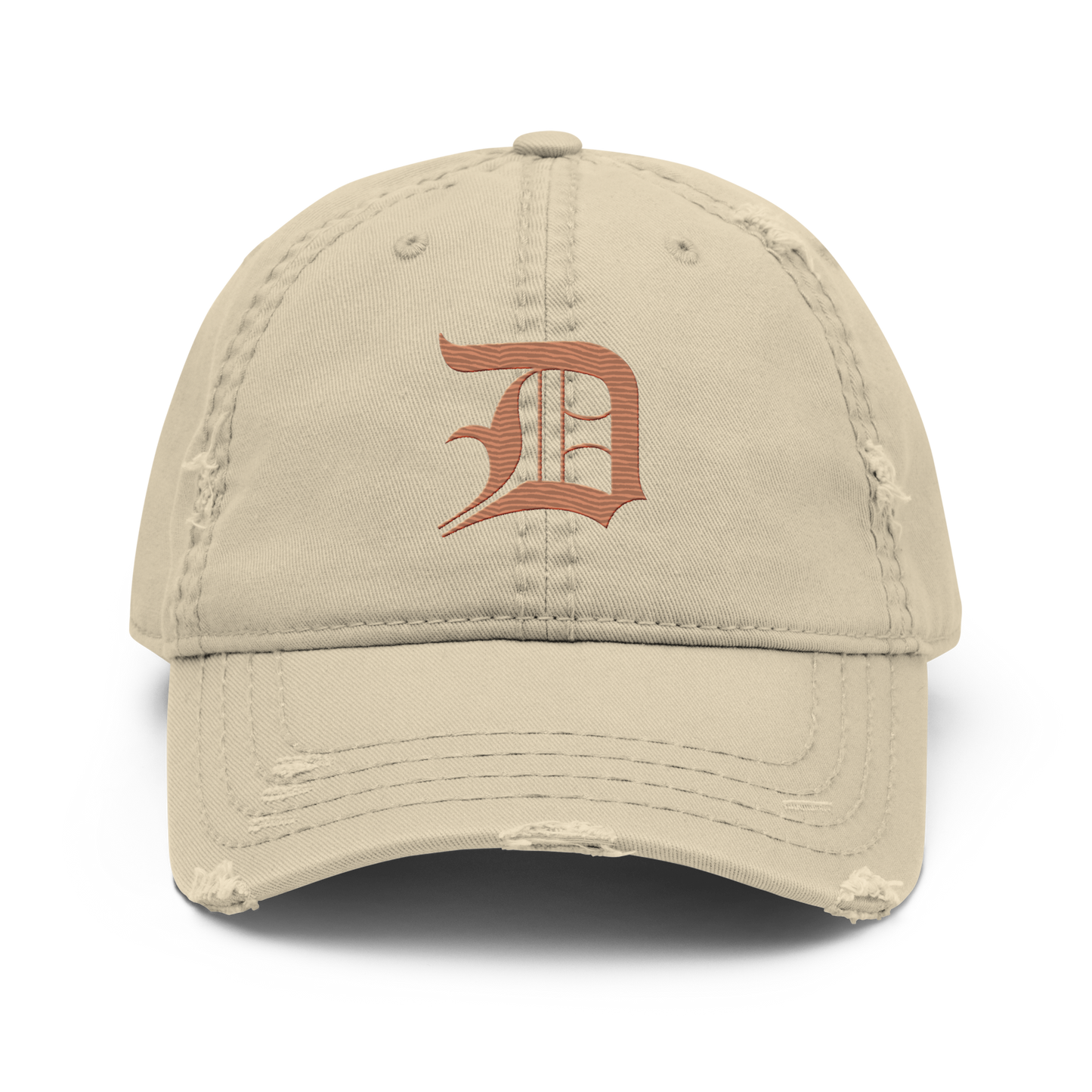 Detroit 'Old English D' Distressed Dad Hat (Copper)