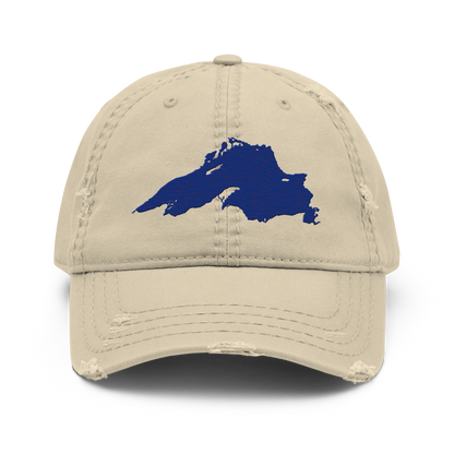 Lake Superior Distressed Dad Hat | Bourbon Blue