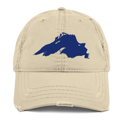 Lake Superior Distressed Dad Hat | Bourbon Blue