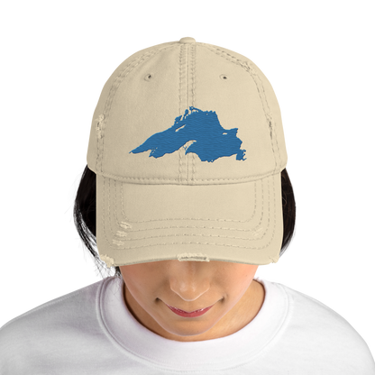 Lake Superior Distressed Dad Hat | Superior Blue