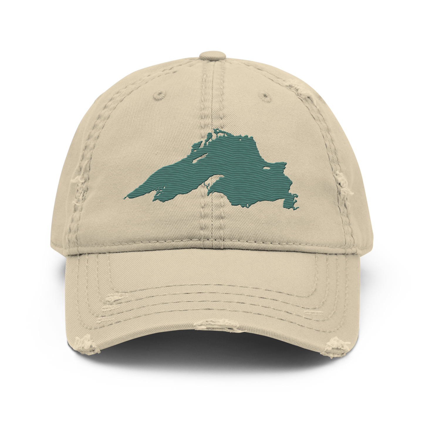 Lake Superior Distressed Dad Hat | Copper Green