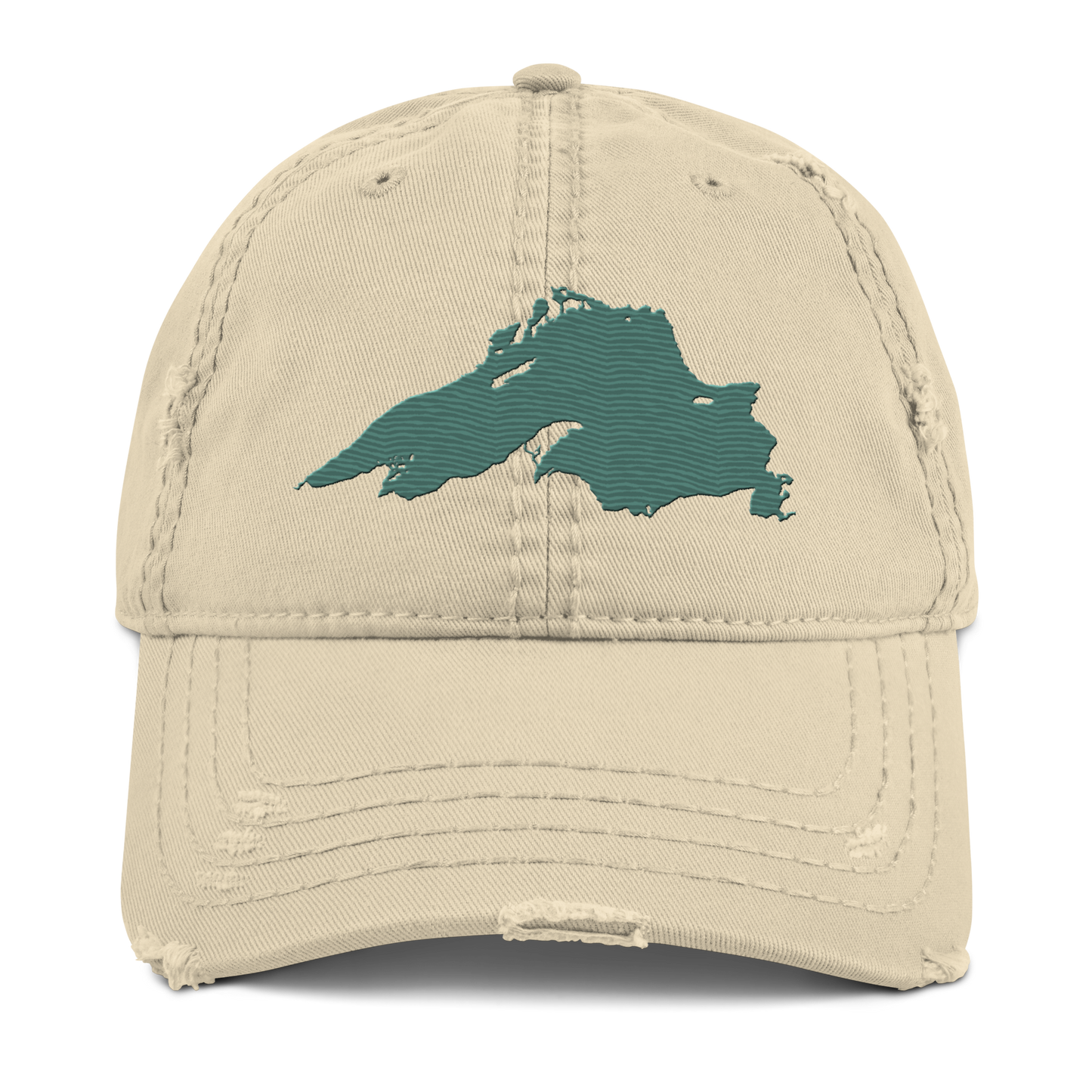 Lake Superior Distressed Dad Hat | Copper Green