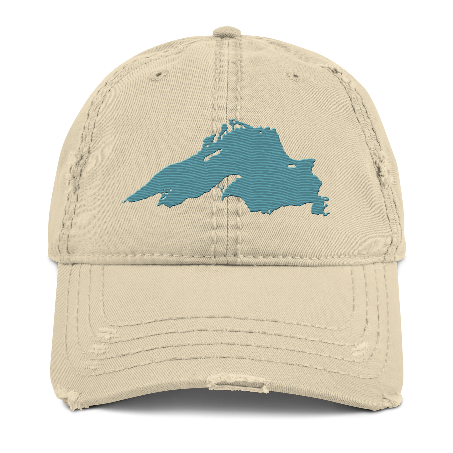 Lake Superior Distressed Dad Hat | Huron Blue