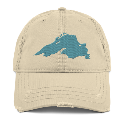 Lake Superior Distressed Dad Hat | Huron Blue