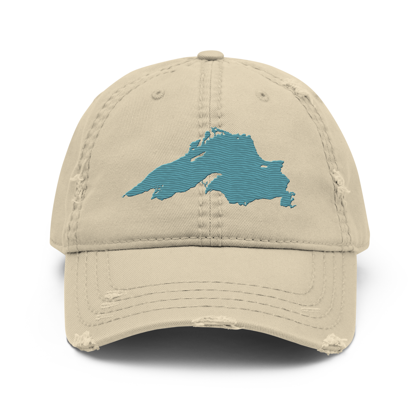 Lake Superior Distressed Dad Hat | Huron Blue