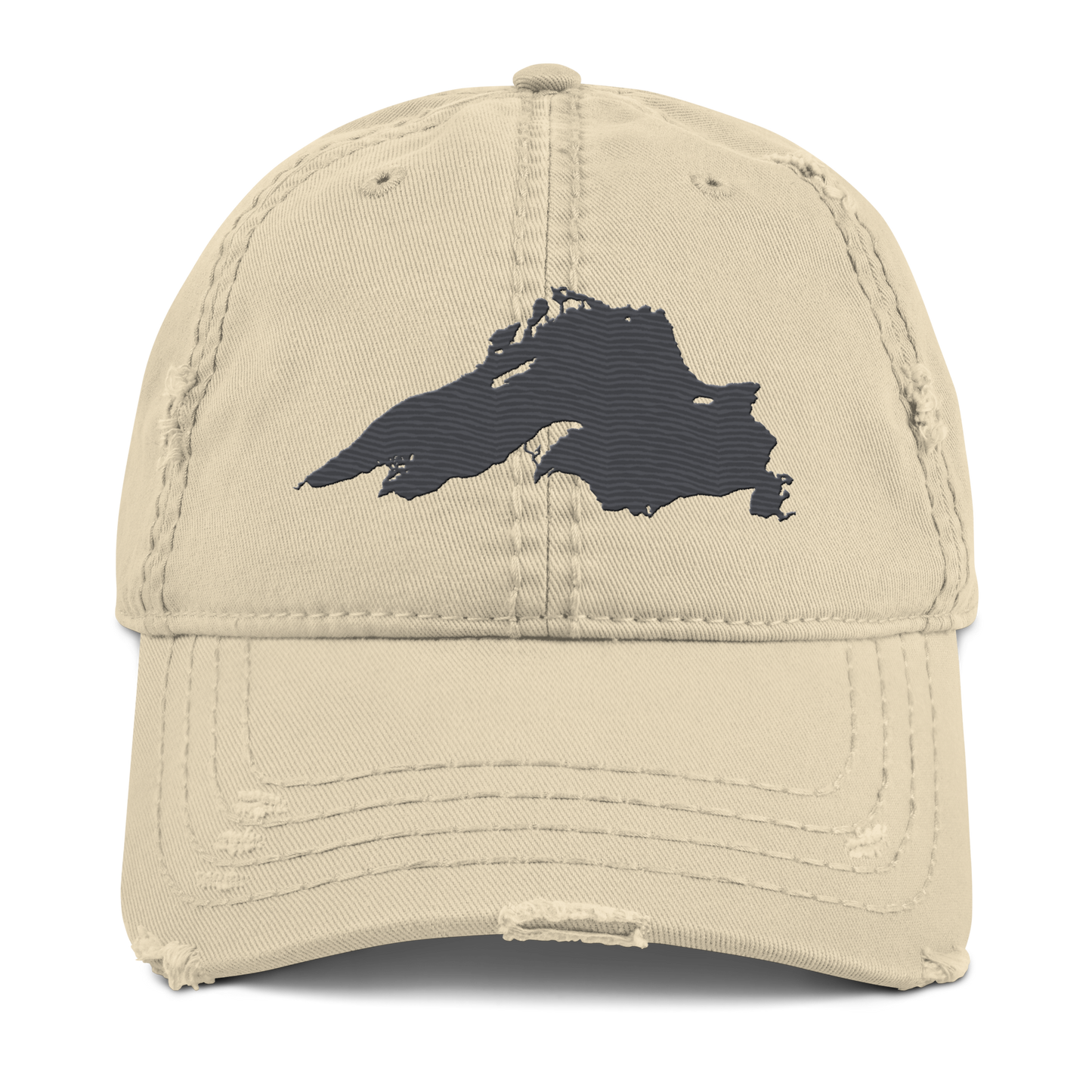 Lake Superior Distressed Dad Hat | Iron Ore Grey