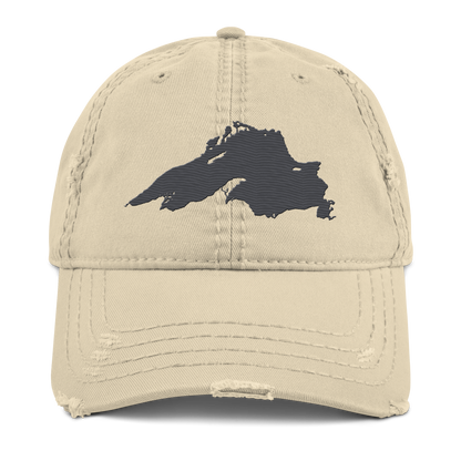 Lake Superior Distressed Dad Hat | Iron Ore Grey