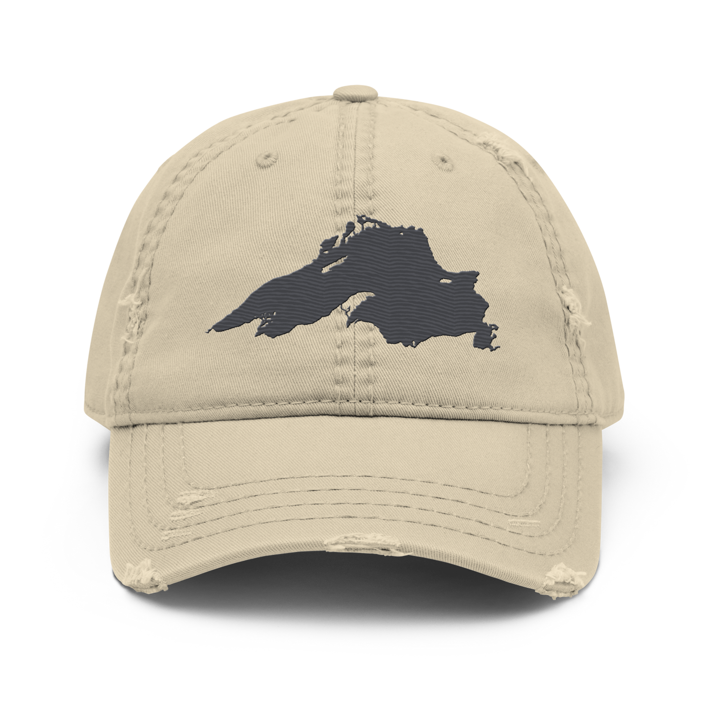 Lake Superior Distressed Dad Hat | Iron Ore Grey