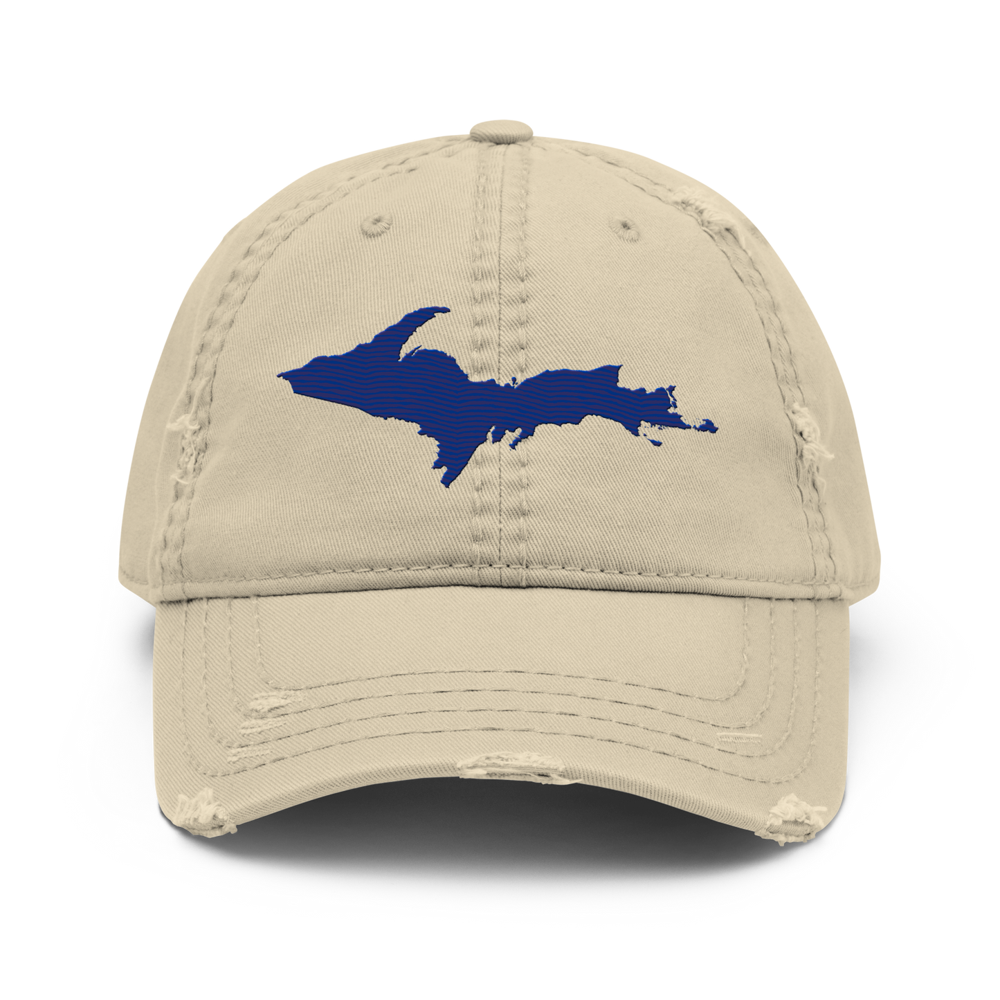 Upper Peninsula Distressed Dad Hat | Bourbon Blue