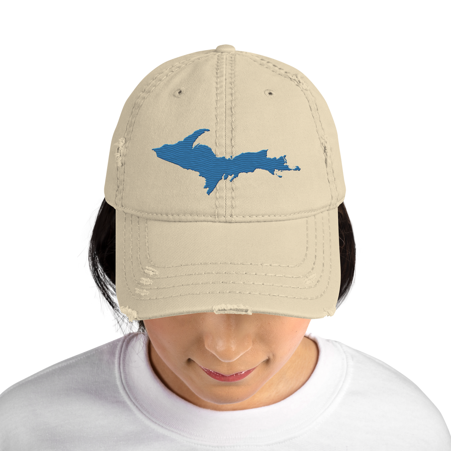 Upper Peninsula Distressed Dad Hat | Superior Blue