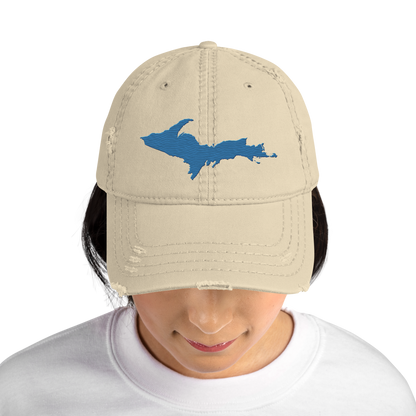 Upper Peninsula Distressed Dad Hat | Superior Blue