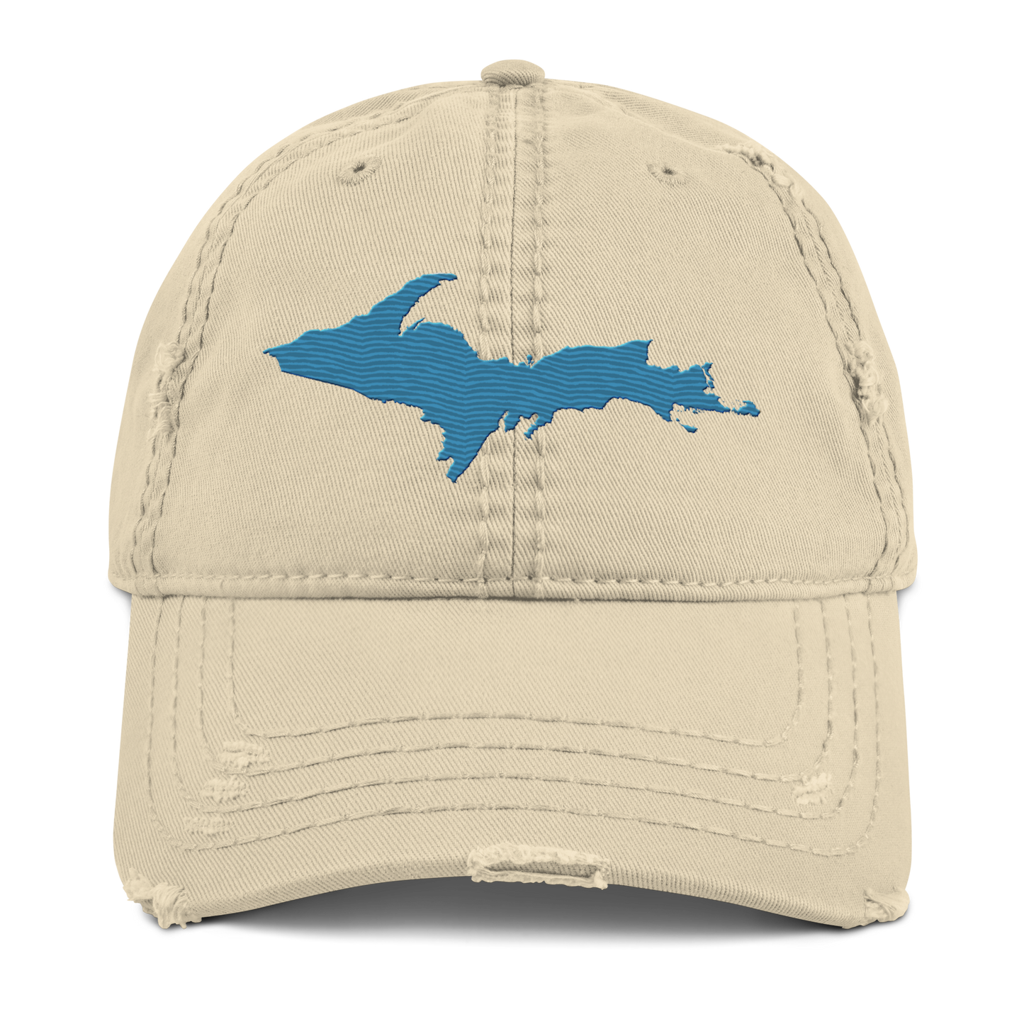 Upper Peninsula Distressed Dad Hat | Traverse Blue